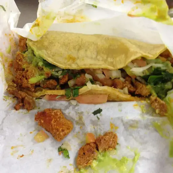 Torta sandwich with meat lettuce and avocado filling