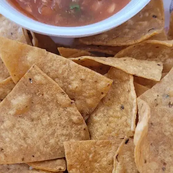 Crispy tortilla chips served with fresh salsa dip