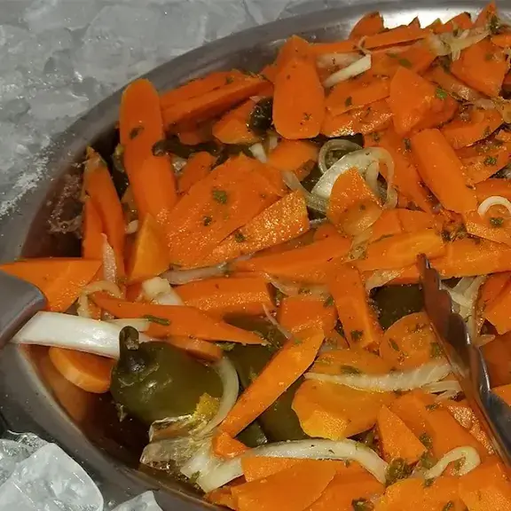 Pickled carrots jalapenos and vegetables Mexican style